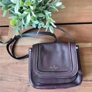 Kate Spade Burgundy Leather Shoulder Bag
